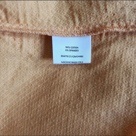 Eileen Fisher Light Orange Micro Quilt Cotton Vest - Picture 9 of 9